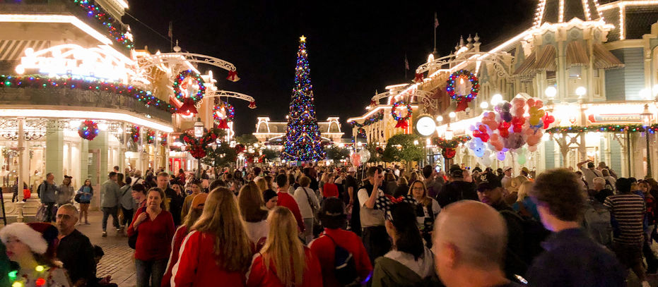 Main Street USA crowd. Magic Kingdom
