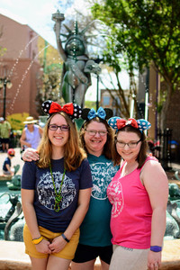 Pixie Dust trio at Muppets Courtyard in 2018