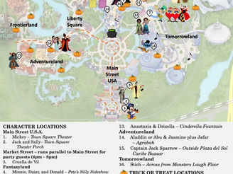 Preview of 2025 Mickey’s Not-So-Scary Halloween Party Map plus Sanderson Sisters stage show during Hocus Pocus Villain Spelltacular at Magic Kingdom