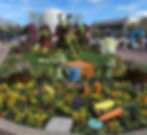 Pluto, Mickey, and Minnie Topiaries at EPCOT Flower and Garden Festival