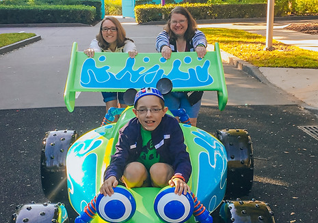 Baby Ryan in the RC car from Toy Story