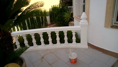 Pintura de barandilla blanca