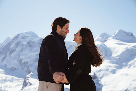 professional photography of a proposal in Zermatt