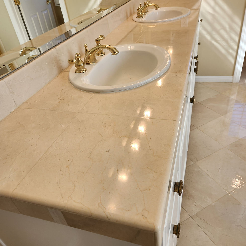 marble countertop honing and polishing to shine