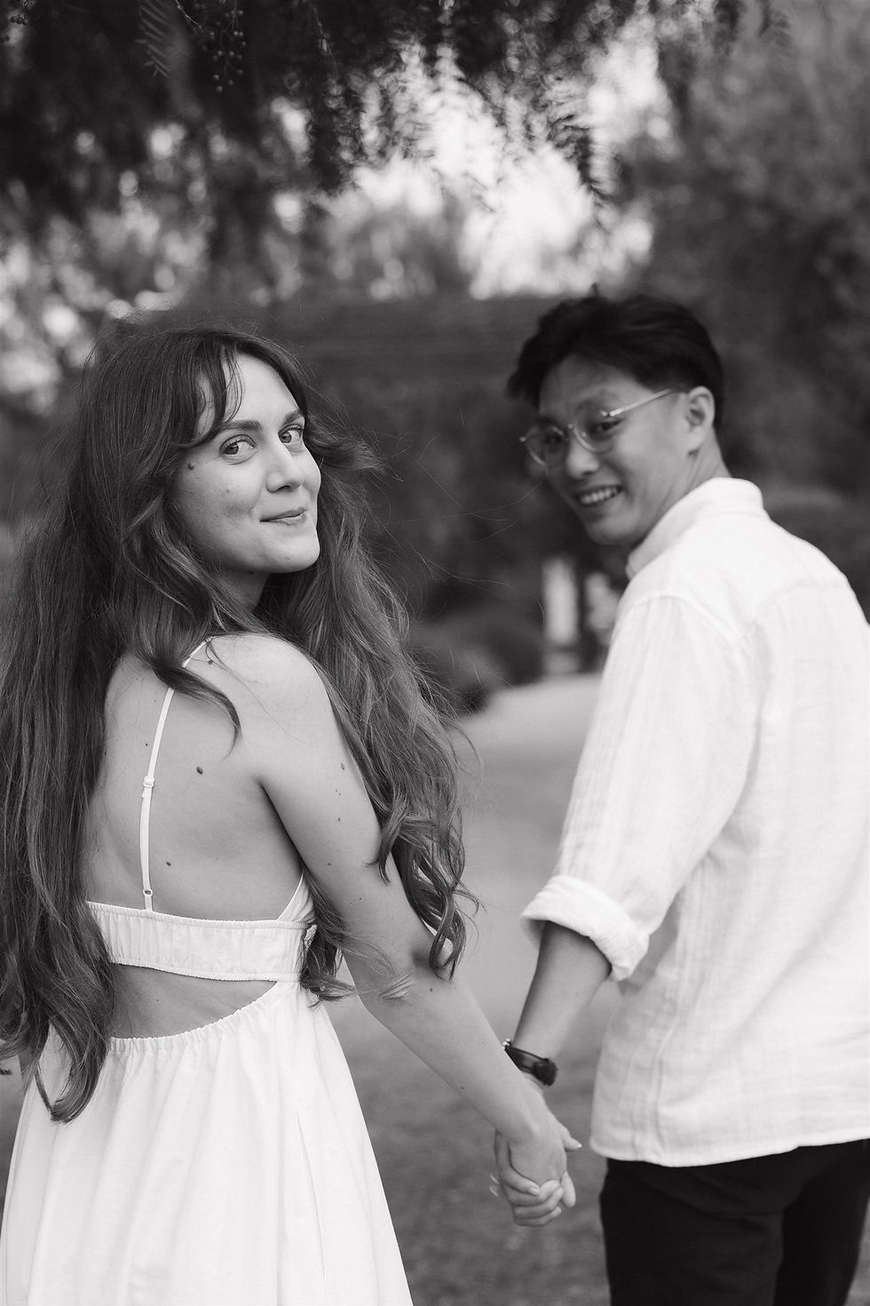 Engagement portraits featuring vineyard backdrop at Croad Vineyard Proposal Photographer MacKenzie Rana Photography