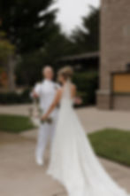 Wedding photography capturing father-daughter first look