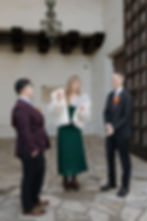 Santa Barbara Weddings officiant from family capturing heartfelt ceremony by Santa Barbara courthouse photographer Mackenzie Rana