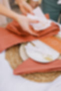 Wedding coordinator prepping bridal party rehearsal dinner in Phoenix, Arizona