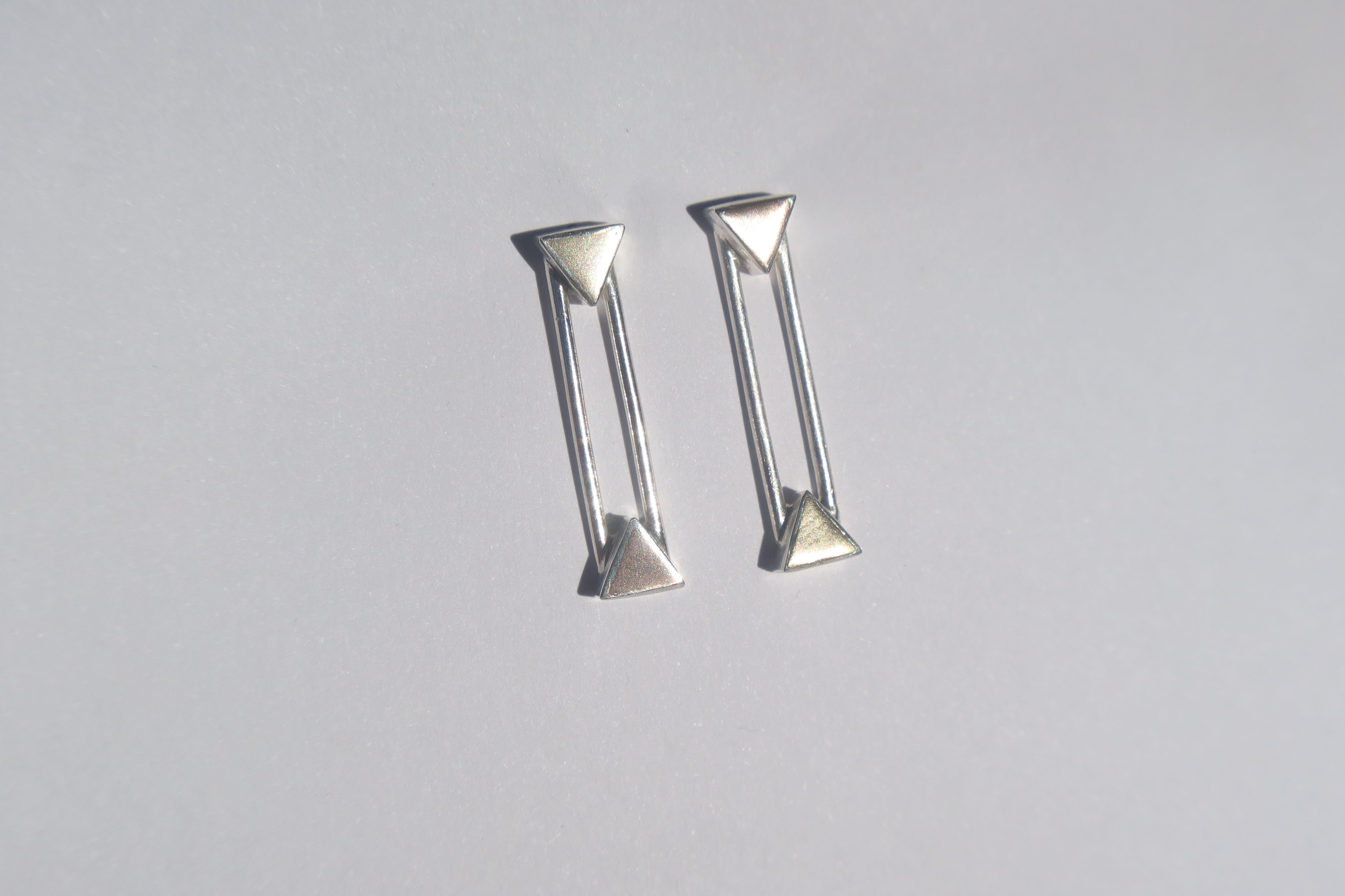 Triangle Collet Earrings