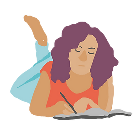 Young person writing in a journal