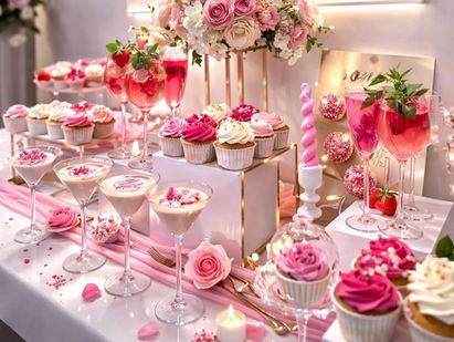 bar  à cocktail rose 