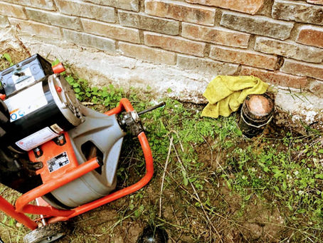 Leo's Plumbing 24 Seven - Emergency mainline snaking and drain cleaning service at a residence in San Jacinto, CA.