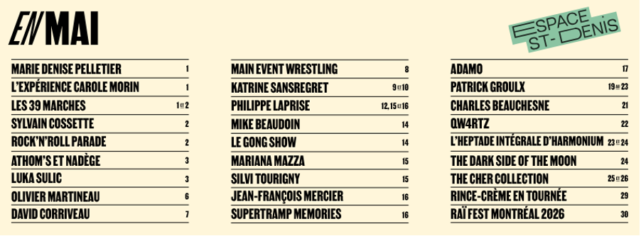 EN MAI L’ESPACE ST-DENIS FAIT VIBRER TOUTES LES GÉNÉRATIONS !