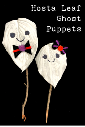 HOSTA LEAF GHOST PUPPETS