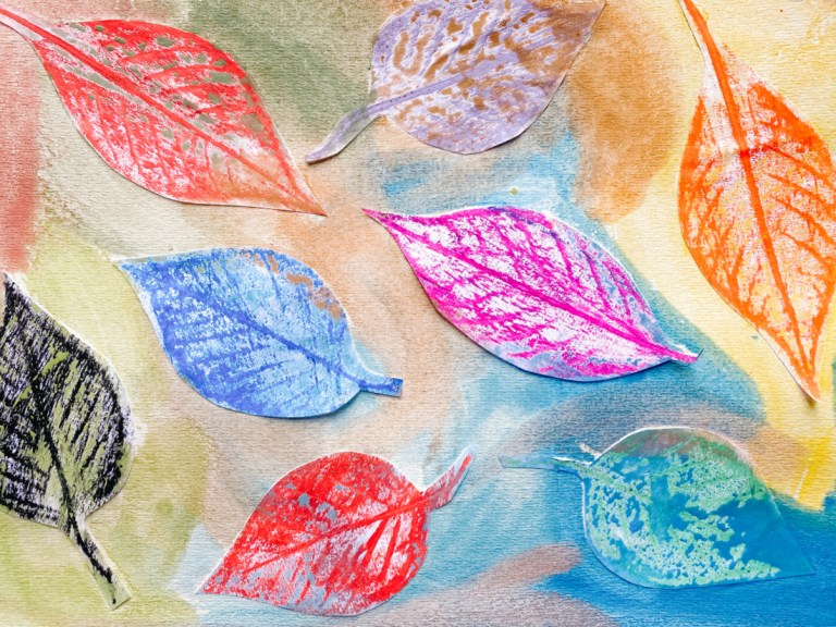LEAF RUBBING ART