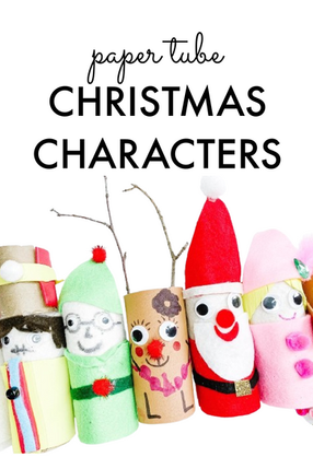 Paper Tube Christmas Characters