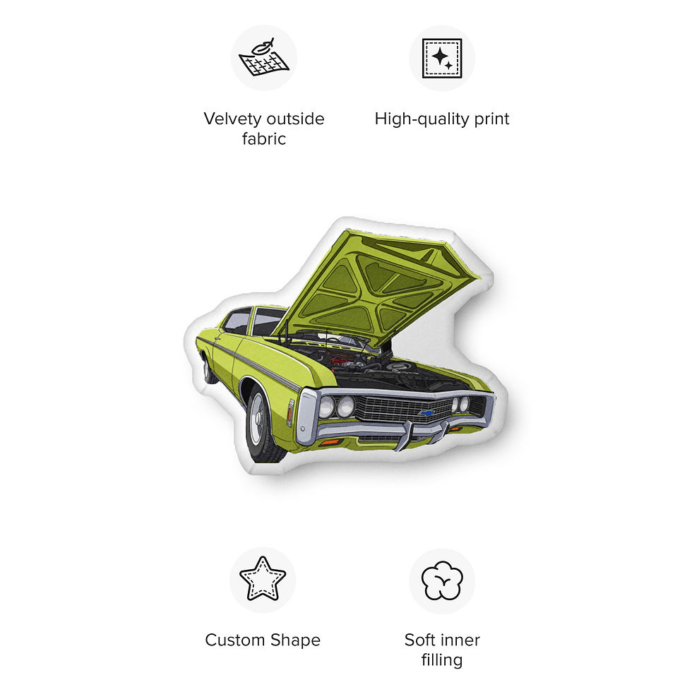 Thumbnail: Shred It Automotive Caprice Shaped Pillow