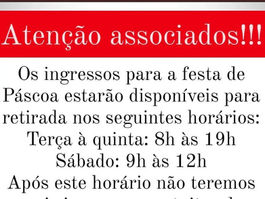 Retirada de ingressos para a festa de páscoa