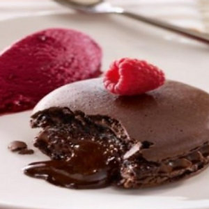 Macaron coeur coulant chocolat