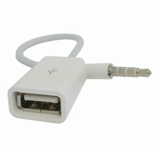 Thumbnail: USB 2.0 Female to 3.5mm Male AUX Audio Plug Jack Converter Cable