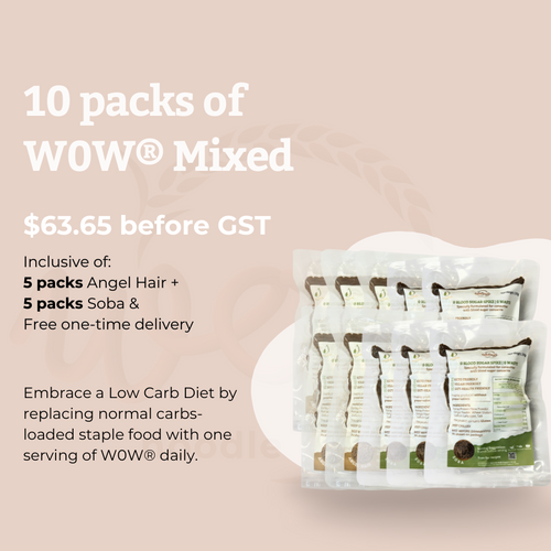 W0W® Soba 1kg 1Wk Bundle Zero Glycemic DiabeticFriendly Noodles