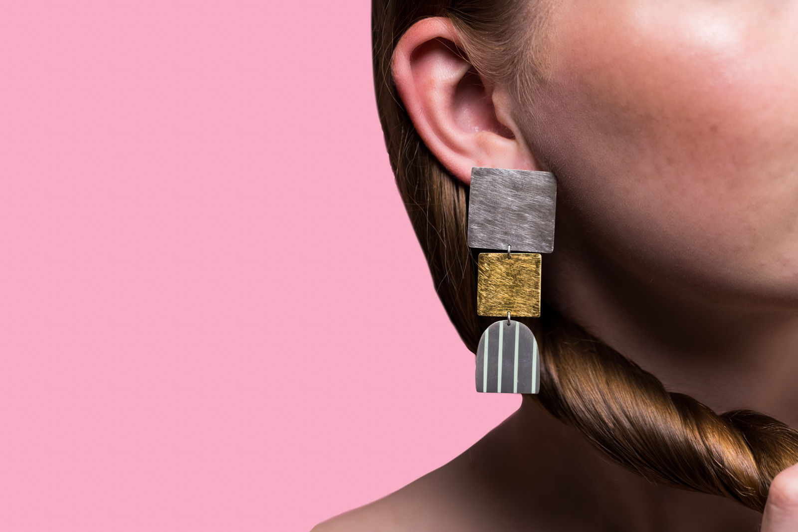 Stripped dancing people Earrings