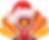 5BTF Turkey with Santa Hat