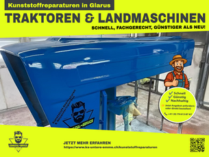Kunststoffreparatur Glarus, Traktorreparatur Glarus, Landmaschinenservice Glarnerland, Kunststofftank reparieren, Kotflügel schweißen Traktor, Kunststoffteile instand setzen, Kunststoffverkleidung Traktor reparieren, Kunststoff Express Reparatur, Riss im Kunststoff, Kommunalfahrzeuge Kunststoffservice Glarus, Kunststoff schweißen Schweiz, Traktorteile reparieren lassen, Kunststoffhaube Mähdrescher, Landwirtschaft Kunststoffreparatur, Forsttechnik Kunststoff flicken, Kunststoffreparatur Ennenda, Kunststoffservice Schwanden, Kunststoffflick Glarus Nord, Kommunaltechnik Glarnerland, Kunststoffteile retten statt ersetzen, Landmaschinen Kunststoff Glarus, Kunststoffbehälter reparieren, Traktorhaube reparieren Glarus, Werkstatt Kunststoffbearbeitung, Reparaturservice Traktor, Kunststoffteile Landtechnik, Mähdrescher Kunststoffteile, Kunststofftechnik Glarus, Maschinenverkleidung reparieren, Kunststoffschweißung Traktor