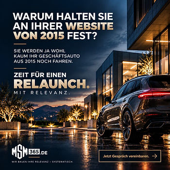 Warum halten Sie an Ihrer Website von 2015 fest – Relaunch mit MSM365.DE