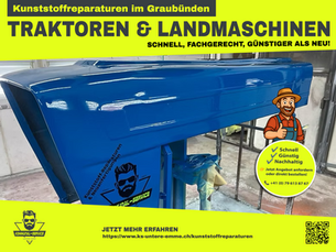 Kunststoffreparatur Graubünden, Traktor Reparatur Chur, Landmaschinenservice Davos, Kotflügel reparieren Graubünden, Kunststofftank flicken, Kunststoffschweißen Südostschweiz, Haube Mähdrescher reparieren, Kunststoffteile Traktor reparieren, Kommunalfahrzeuge Kunststoff, Expressreparatur Traktor, Kunststoffverkleidung reparieren, Landmaschinen Werkstatt Graubünden, Traktorteile reparieren, Ersatzteil sparen Landwirtschaft, Riss im Kunststoff, Kunststoffbehälter Reparatur, Kunststoff schweißen Schweiz, Maschinenhaube reparieren, Agrartechnik Graubünden, Kunststoffservice Landquart, Mähdrescher Kunststoff instand setzen, Landtechnik Flickservice, Reparatur Kunststoffteile Schweiz, Kunststoffreparatur Ilanz, Traktor Express-Service Graubünden, Fahrzeughaube reparieren, Kunststoffteile schweißen lassen, Landmaschinen Instandsetzung Südostschweiz, Kunststofftechnik Graubünden, Werkstatt Kunststoffbearbeitung