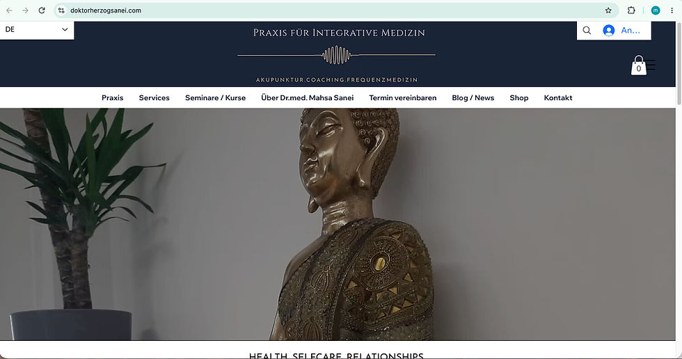 Praxiswebsite Dr. med. Mahsa Sanei als digitale Plattform – Projekt von MSM365.DE