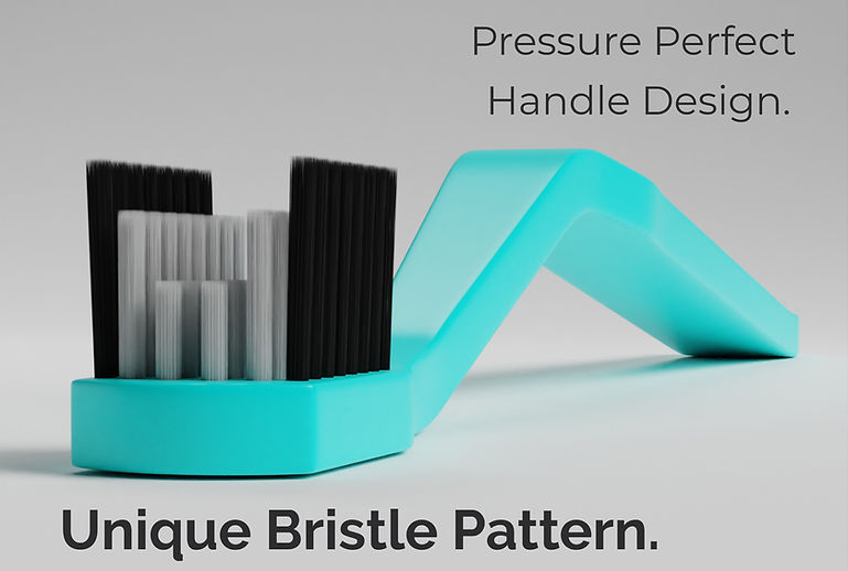 Unique bristle pattern of No-Plaq Series Toothbrush