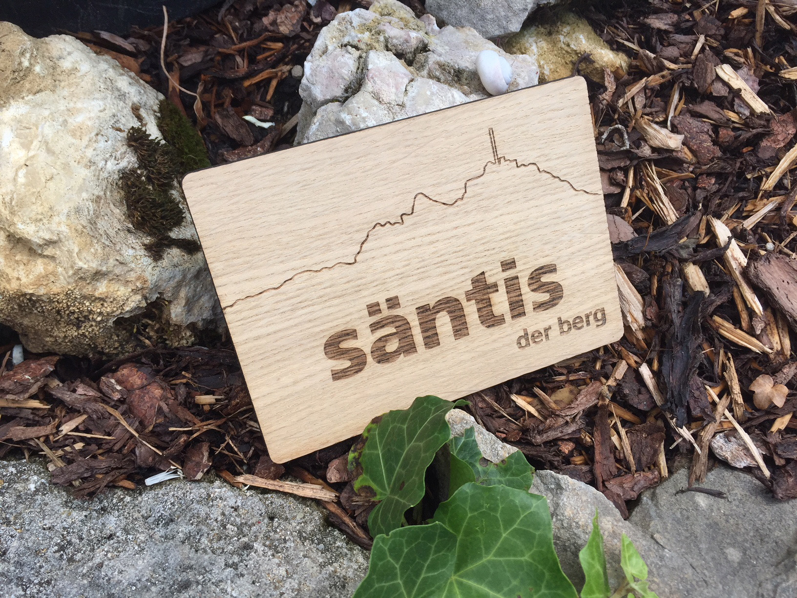 Holzpostkarte Säntis Shop