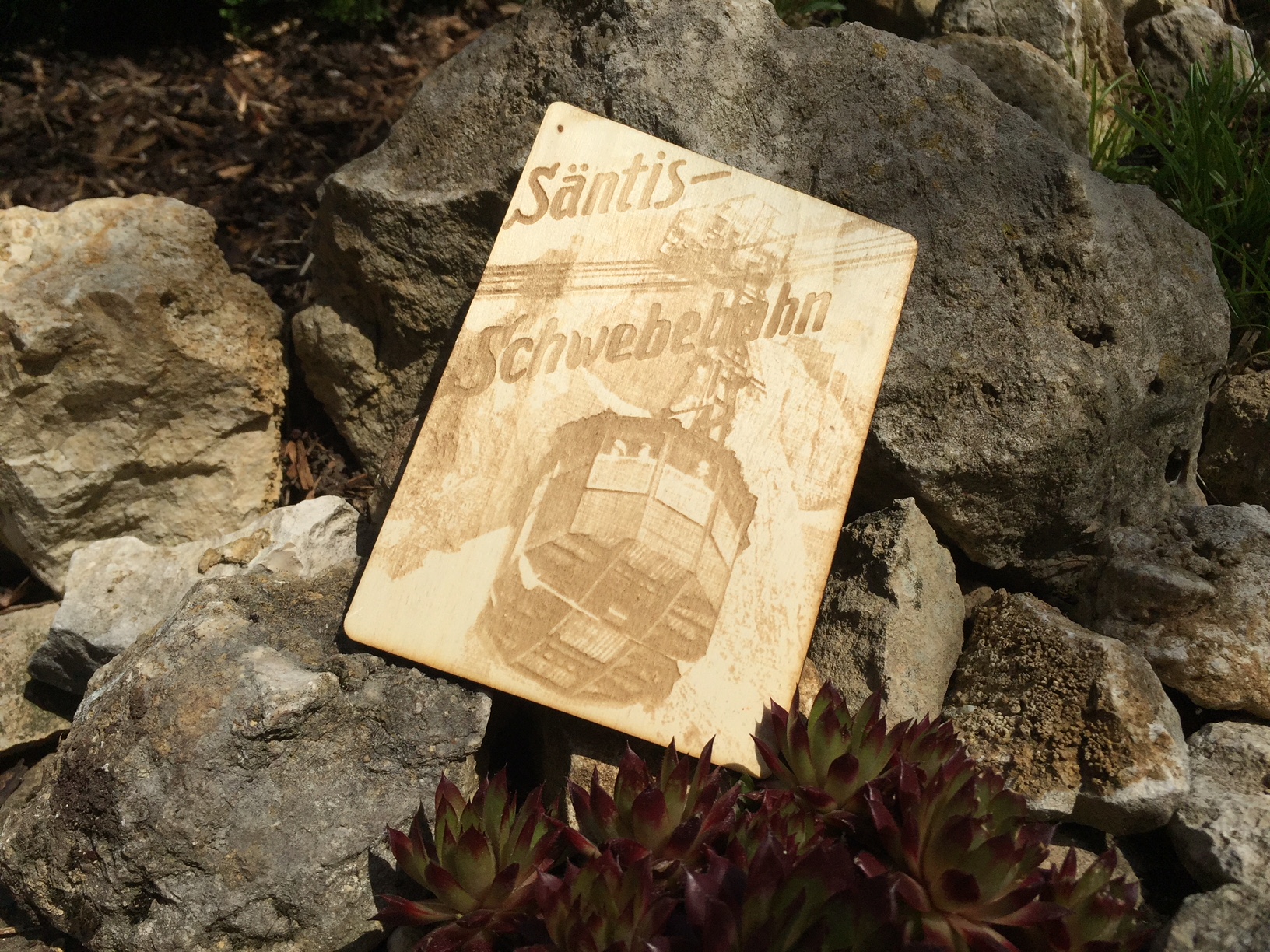 Holzpostkarte Säntis Shop