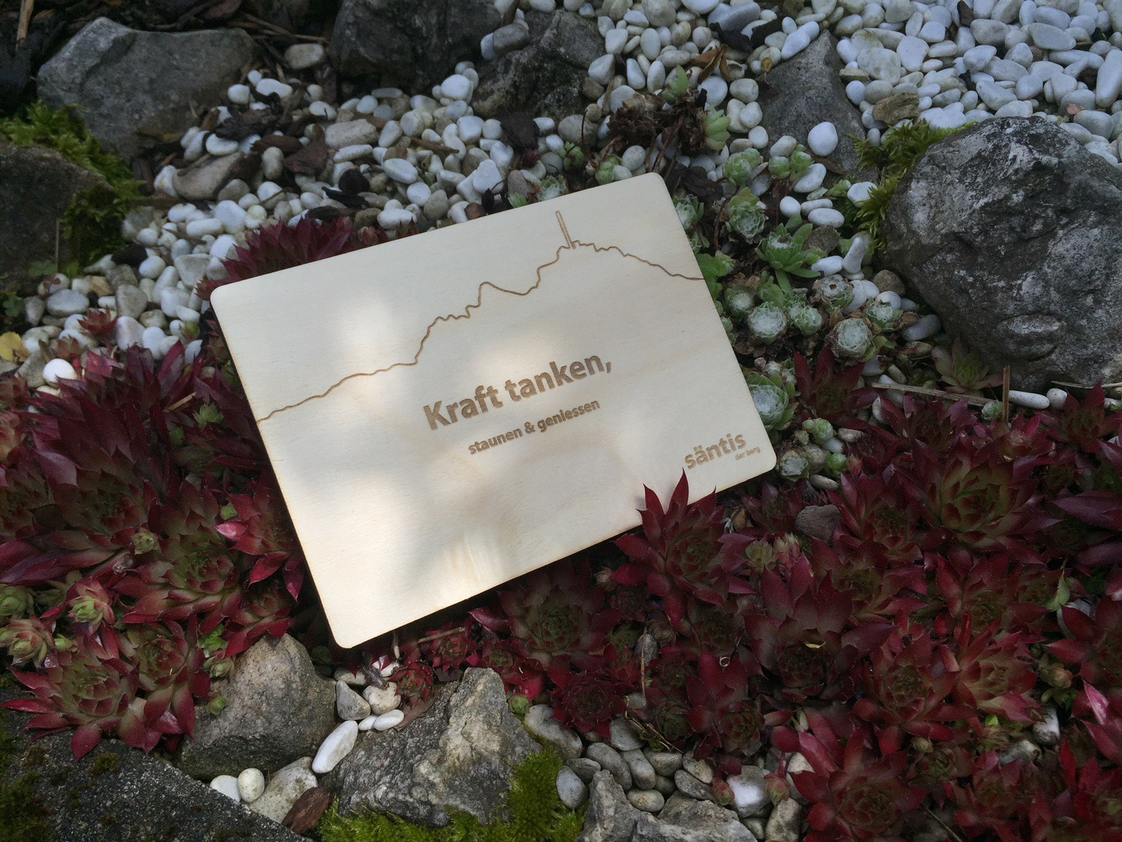Holzpostkarte Säntis Shop