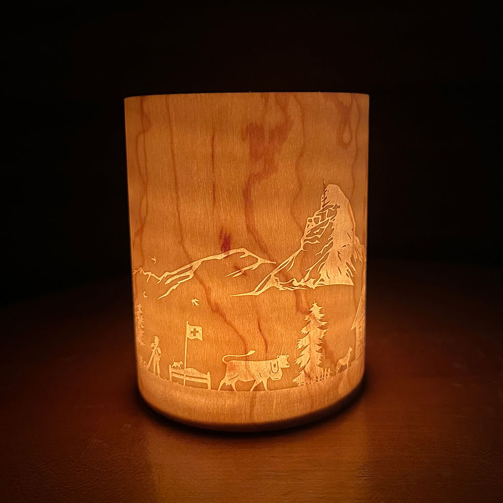 Miniaturbild: «ALPAUFZUG» WINDLICHT AUS 100% HOLZ