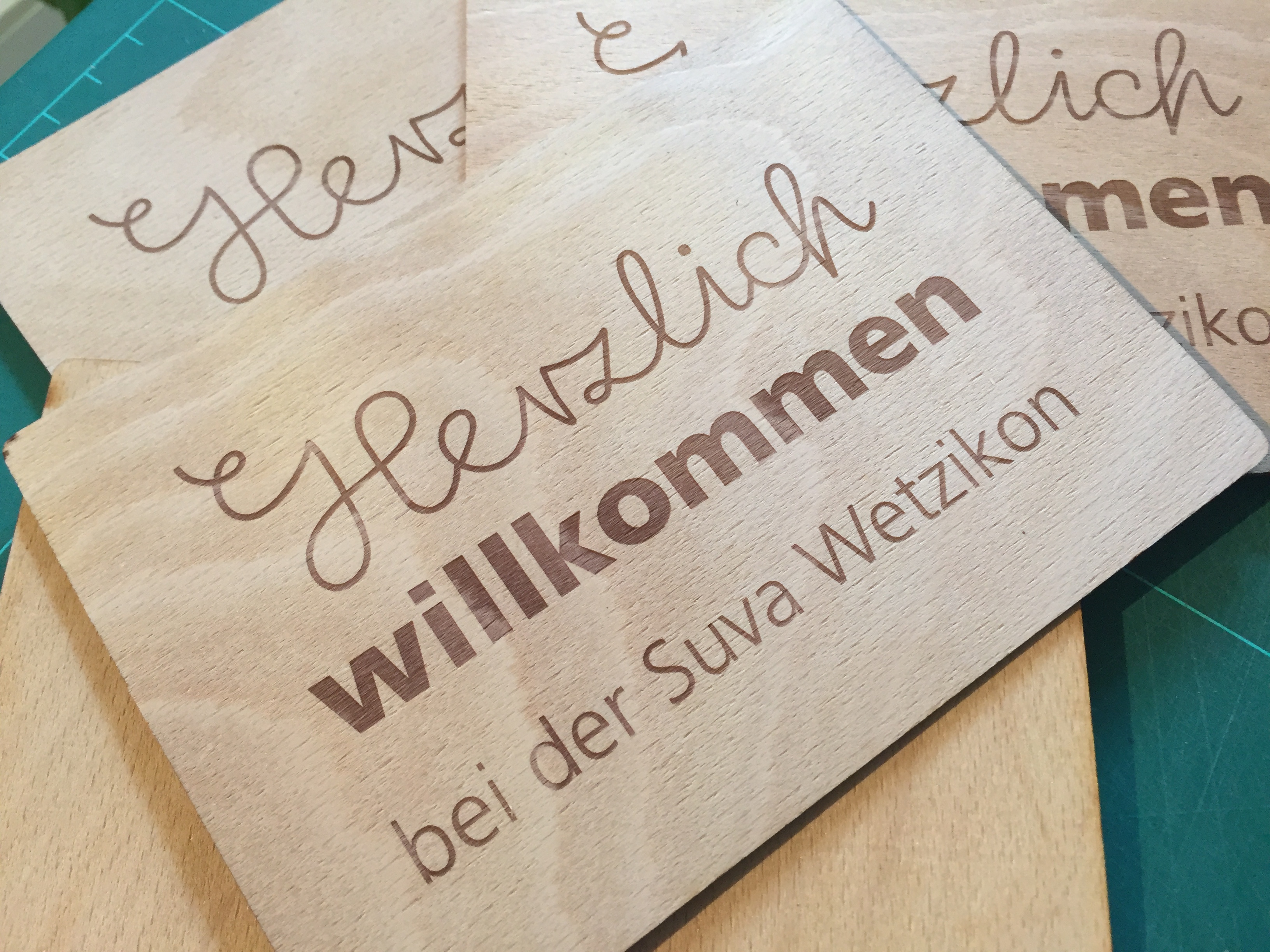 Holzpostkarte