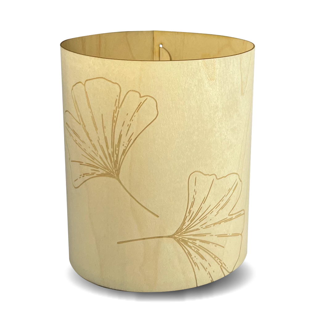 «GINKGO» WINDLICHT AUS 100% HOLZ