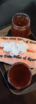 Carpe Diem Hotel treats: pastries and drinks