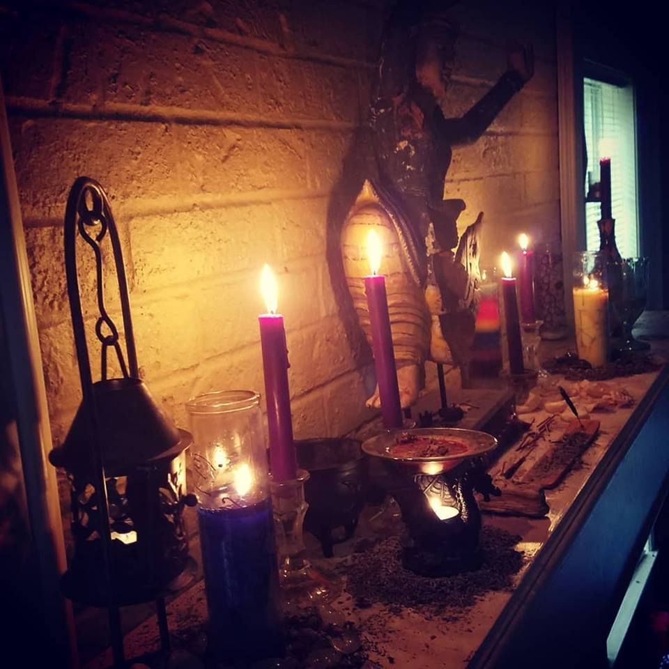 Photo of My Fireplace-Mantle Altar