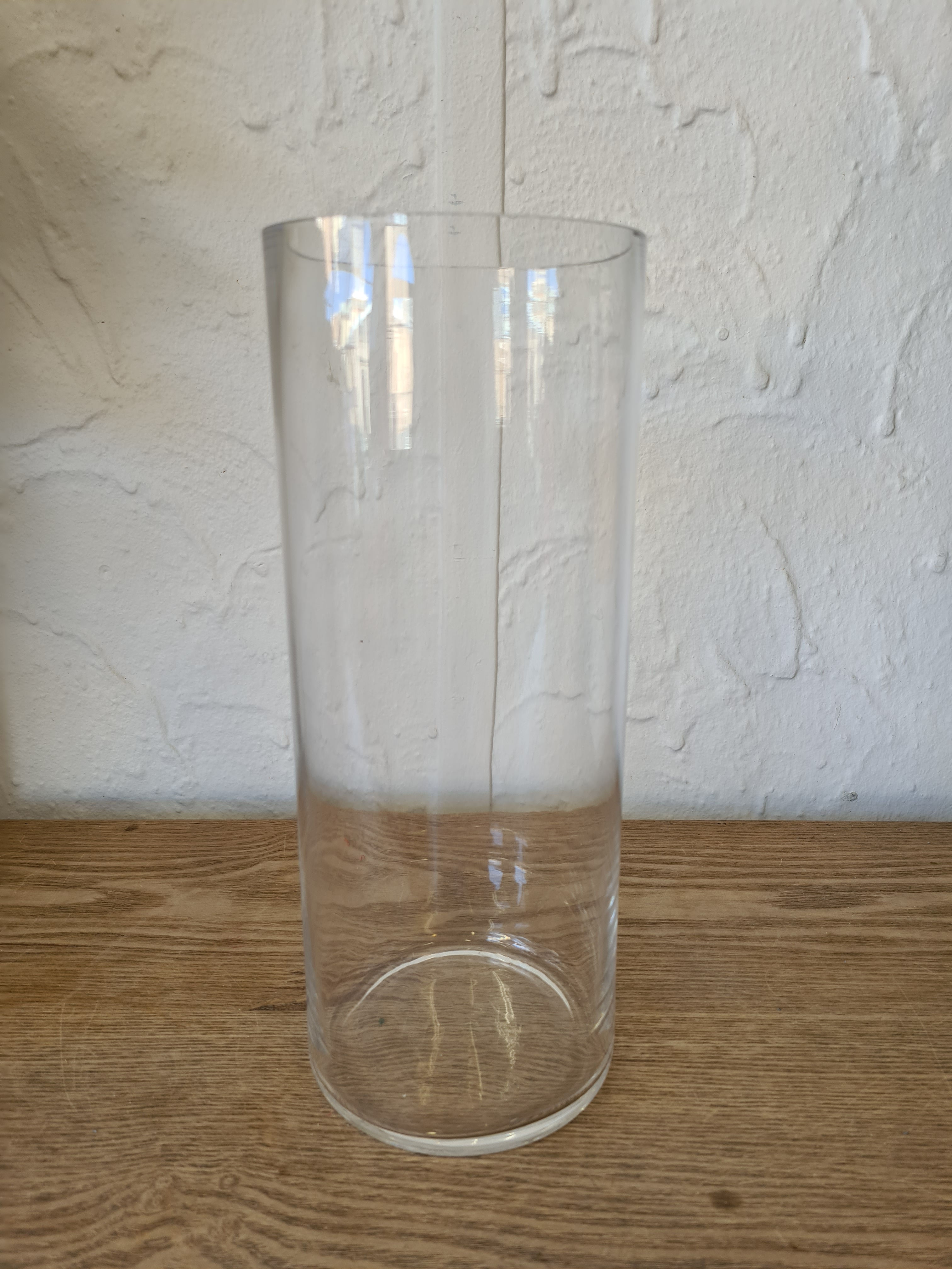 Clear glass vase x 30cm
