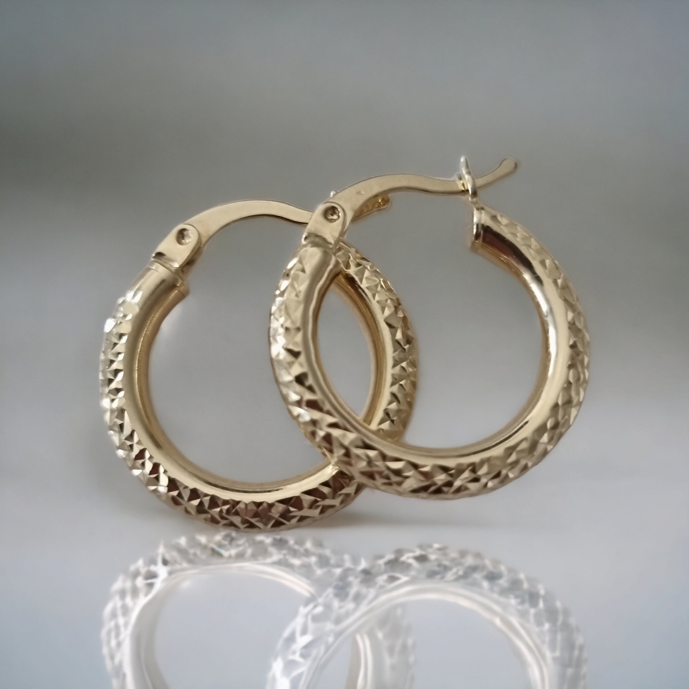 עגיל חישוק זהב אמיתי K14