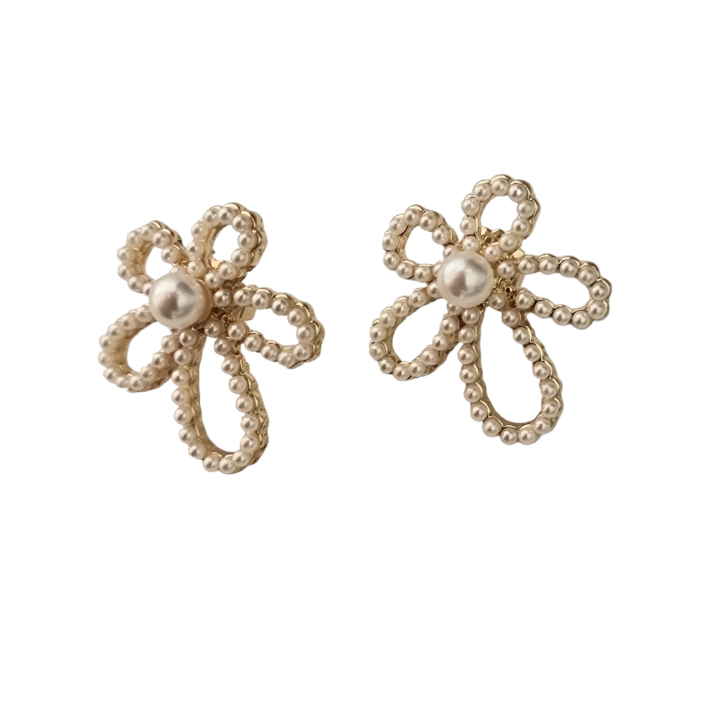 עגילי פנינה צמודים