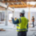 african american construction project manager directing personnel on a structural_architec
