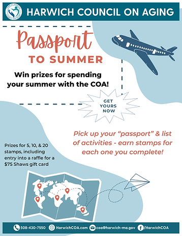 Passport to Summer program flyer, front