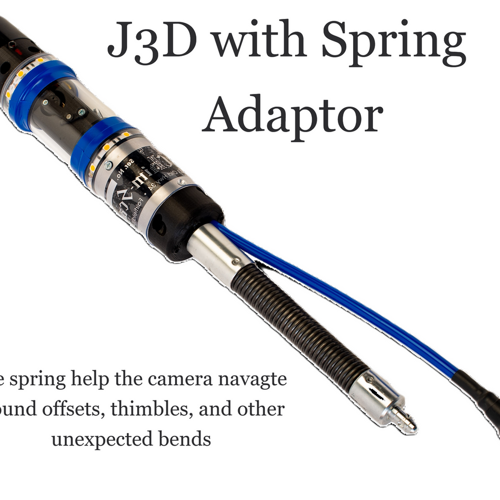 J3D with Spring Adaptor: camera navigates unexpected bends, offsets, and other thimbles.