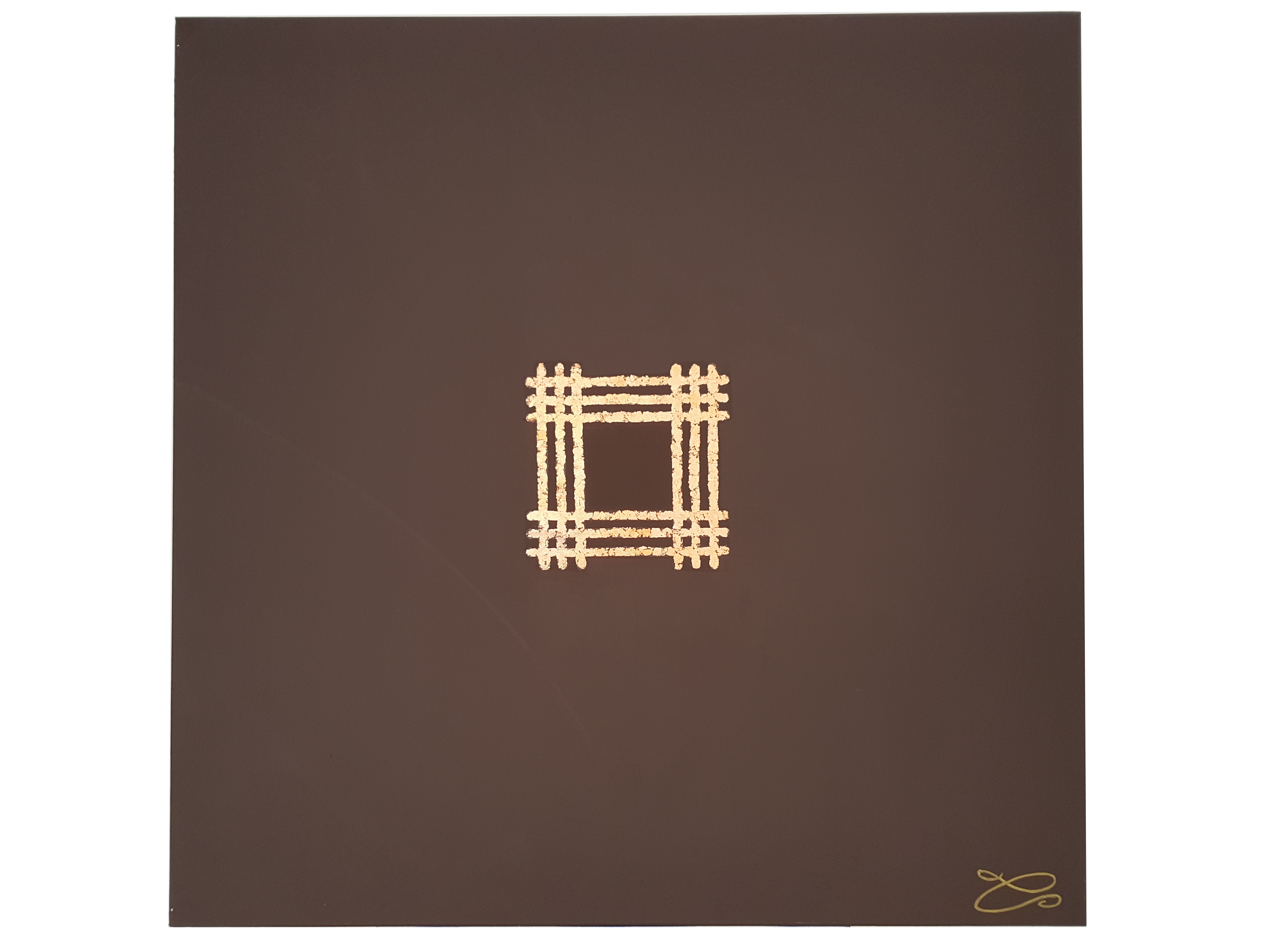 Tableau marron et cuivre XXL