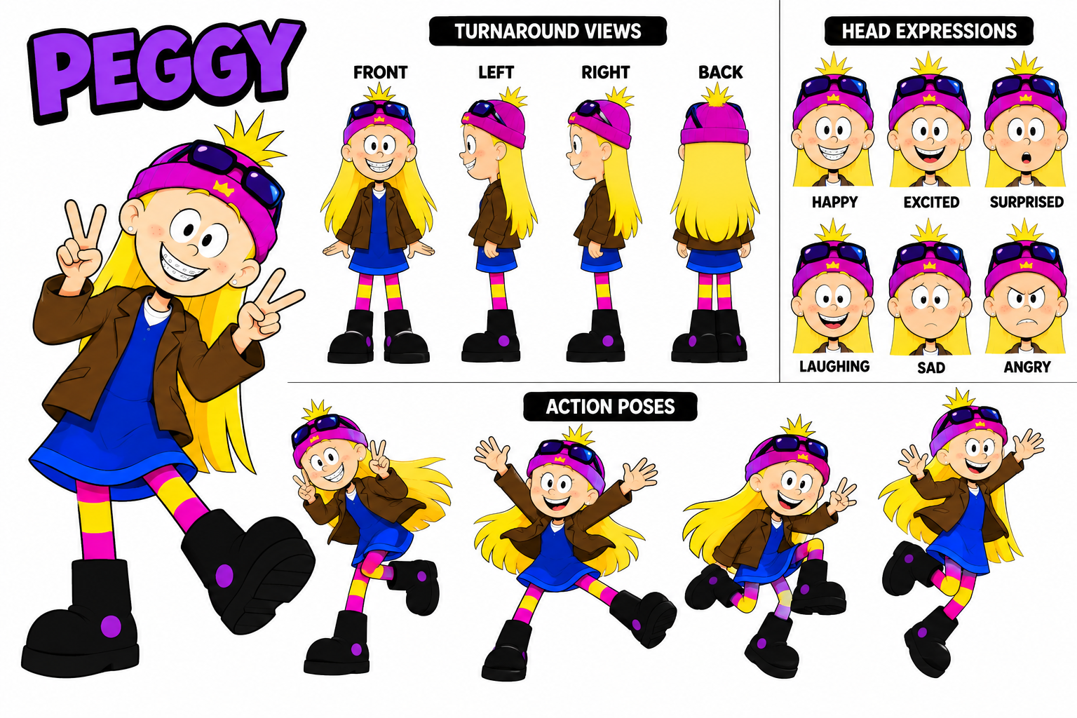 Peggy — pose from the uploaded character sheet