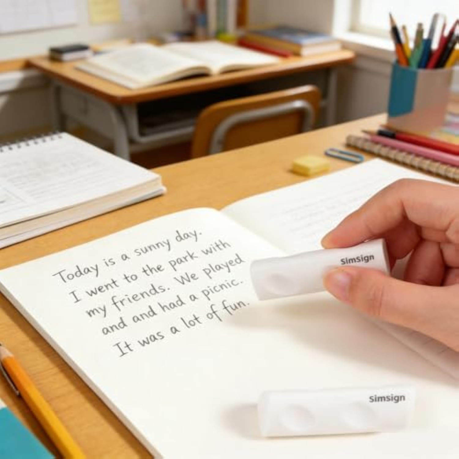 Ergonomic Erasers, Pencil Eraser Multipack, Clean Erasing Low Residue Rubber Er