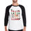 Thumbnail: Falala Llama Mens Baseball Shirt Christmas Raglan Tee Gift for Him